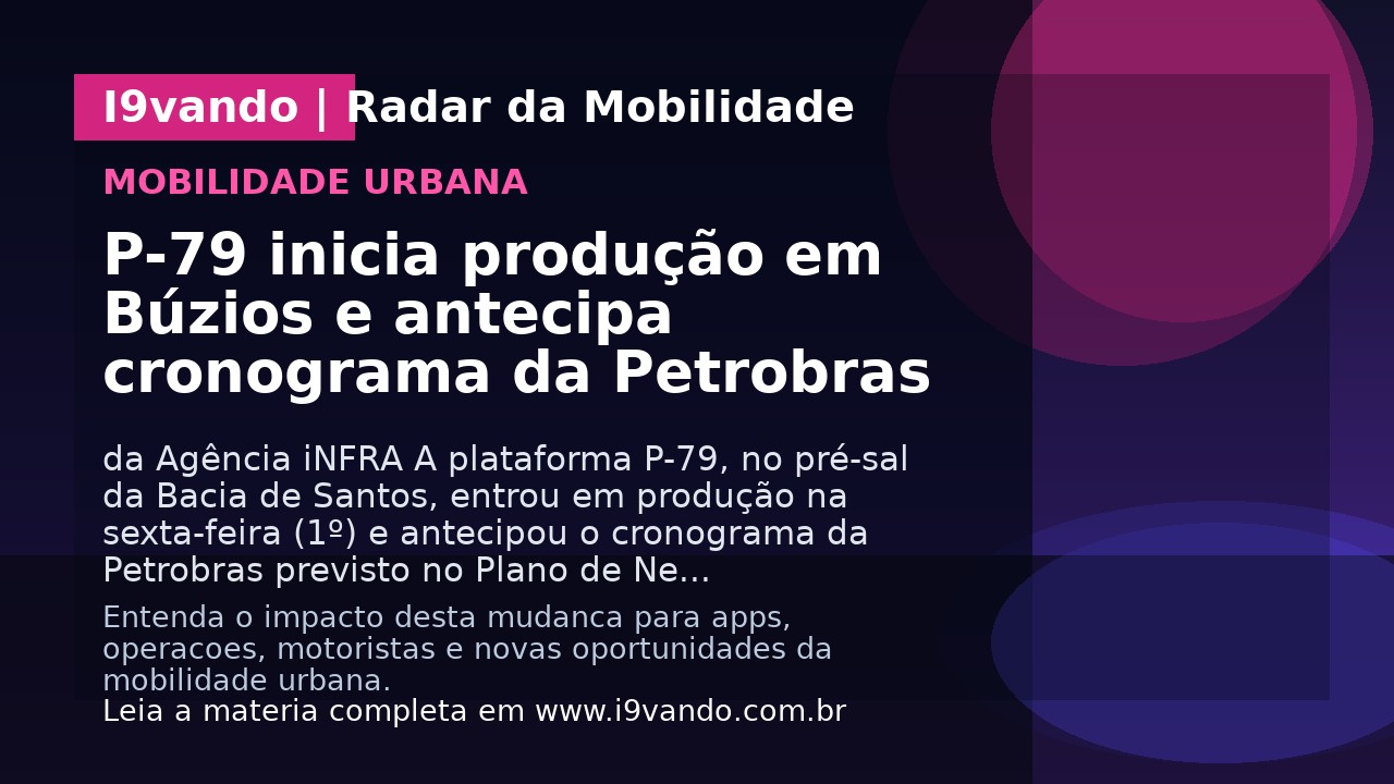 P-79 inicia produção em Búzios e antecipa cronograma da Petrobras