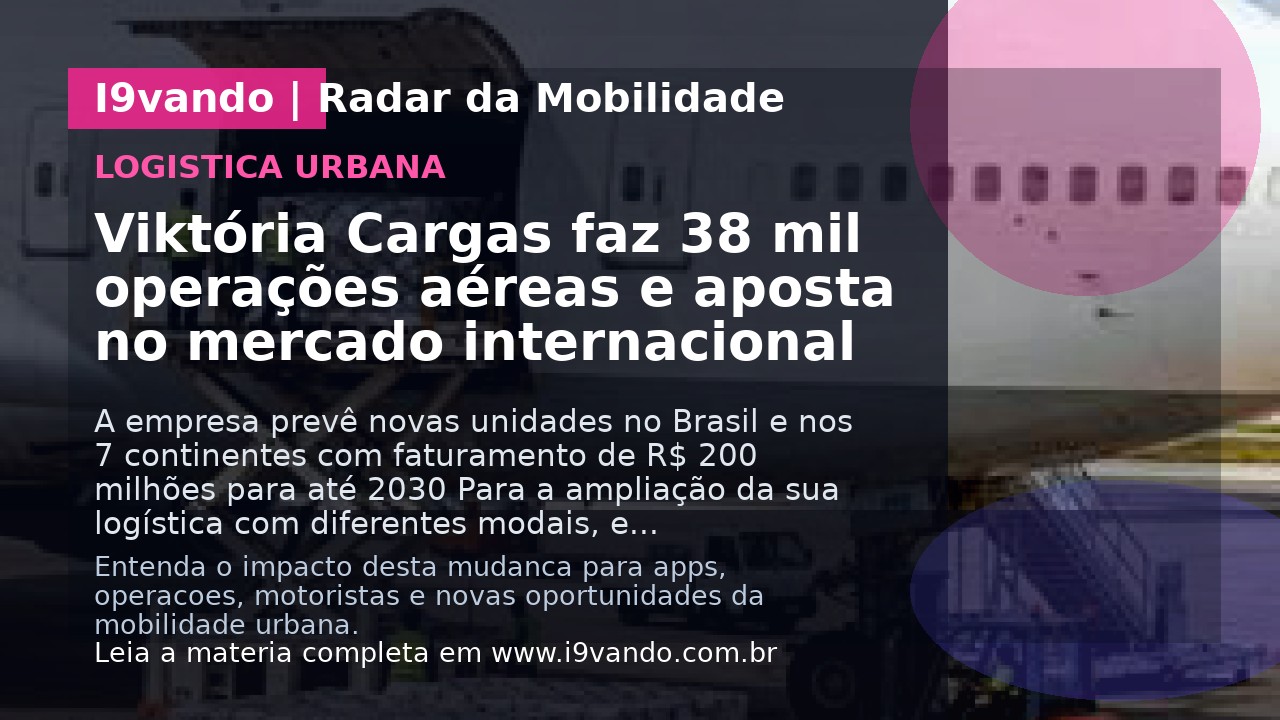 Viktória Cargas faz 38 mil operações aéreas e aposta no mercado internacional