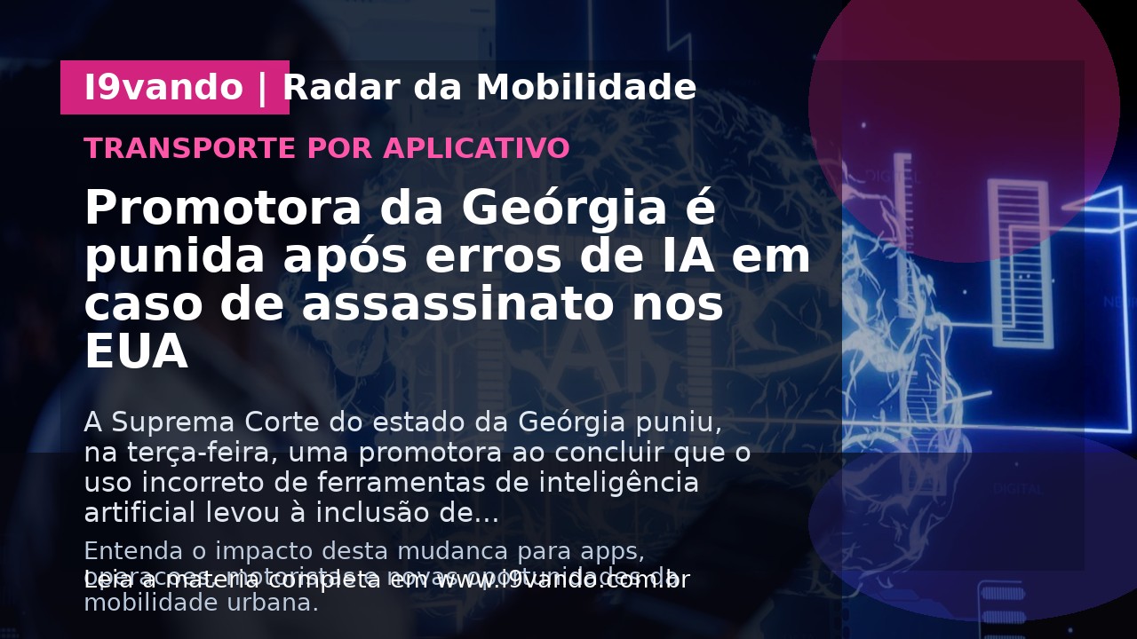 Promotora da Geórgia é punida após erros de IA em caso de assassinato nos EUA