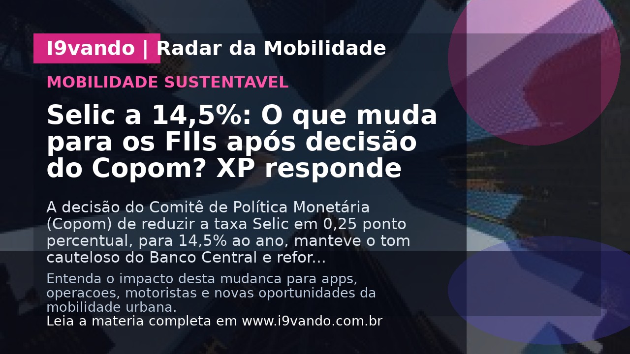 Selic a 14,5%: O que muda para os FIIs após decisão do Copom? XP responde