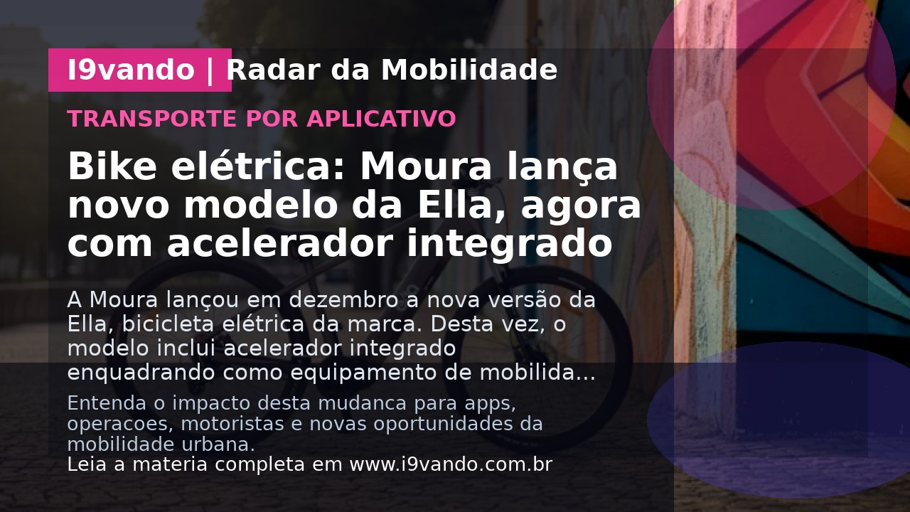Bike elétrica: Moura lança novo modelo da Ella, agora com acelerador integrado