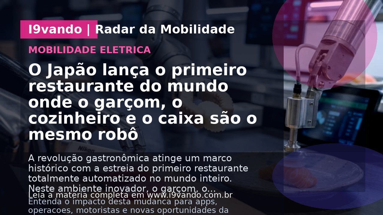 O Japão lança o primeiro restaurante do mundo onde o garçom, o cozinheiro e o caixa são o mesmo robô