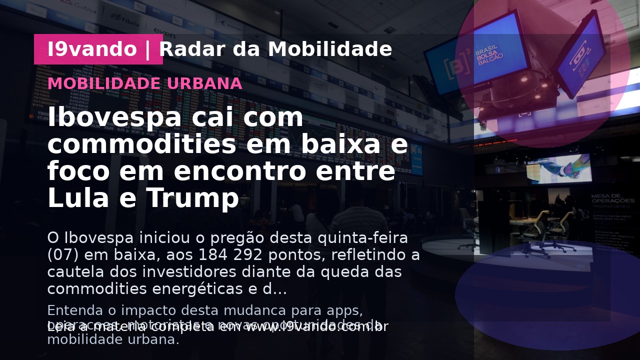 Ibovespa cai com commodities em baixa e foco em encontro entre Lula e Trump