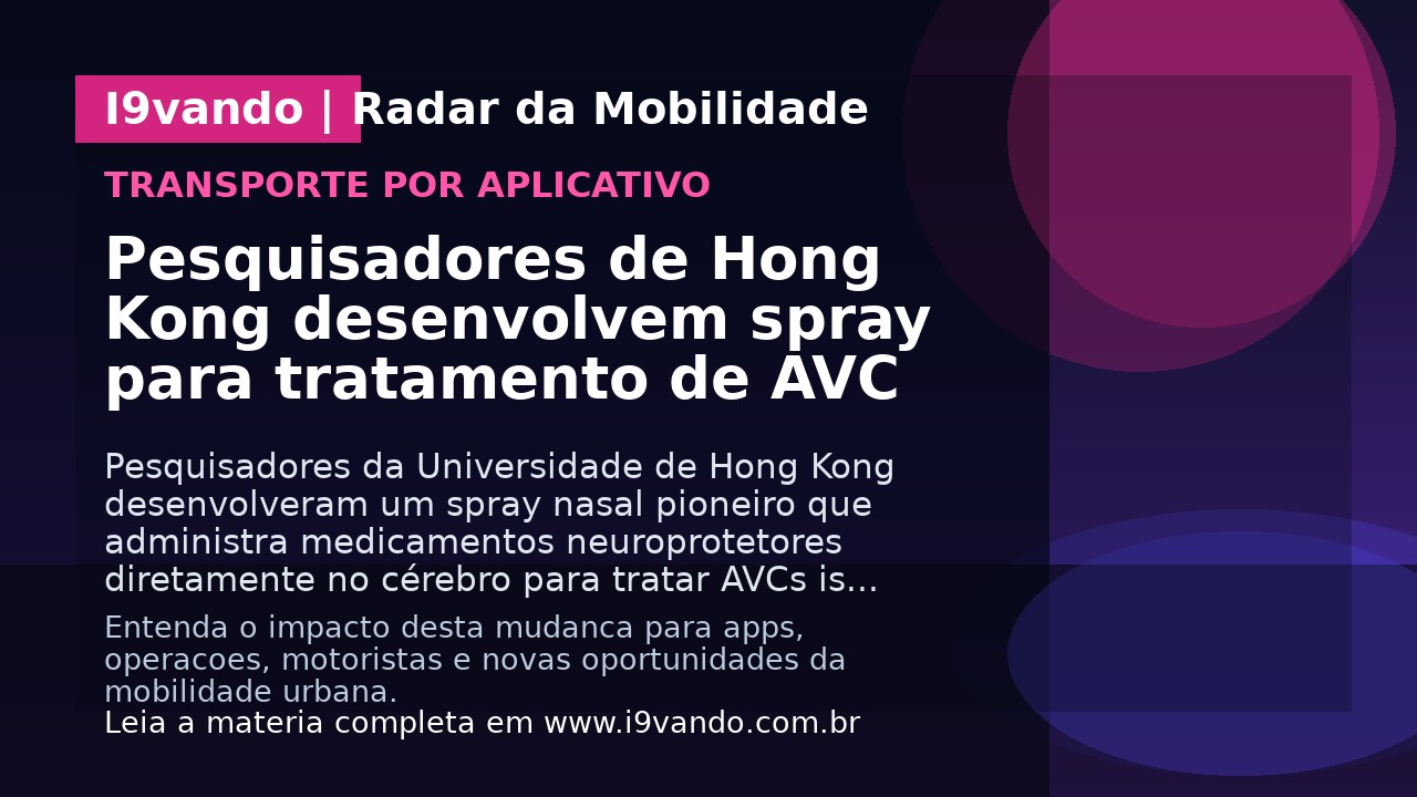 Pesquisadores de Hong Kong desenvolvem spray para tratamento de AVC