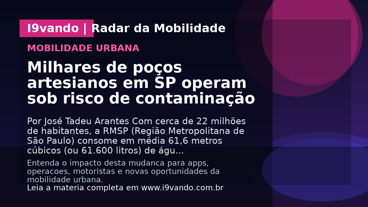 Milhares de poços artesianos em SP operam sob risco de contaminação