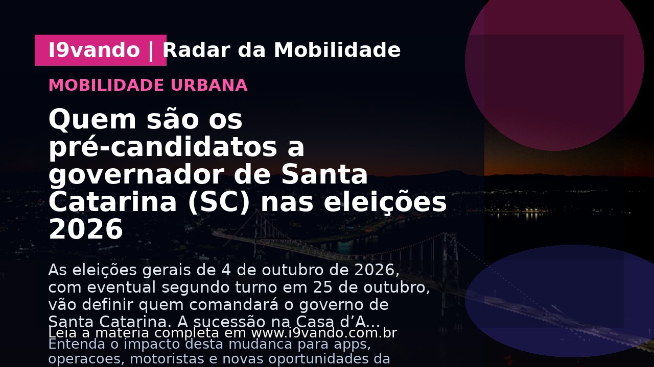 Quem são os pré-candidatos a governador de Santa Catarina (SC) nas eleições 2026