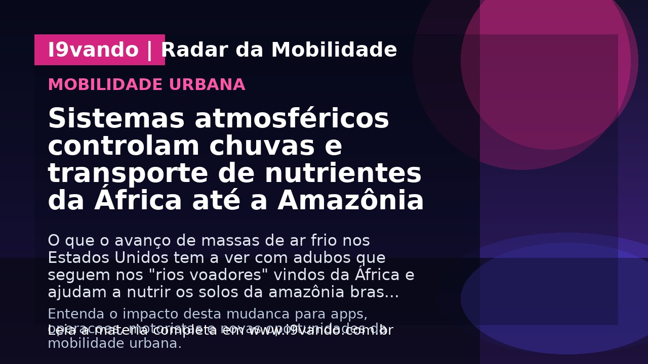 Sistemas atmosféricos controlam chuvas e transporte de nutrientes da África até a Amazônia
