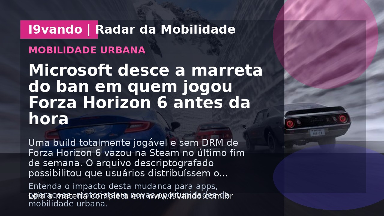 Microsoft desce a marreta do ban em quem jogou Forza Horizon 6 antes da hora