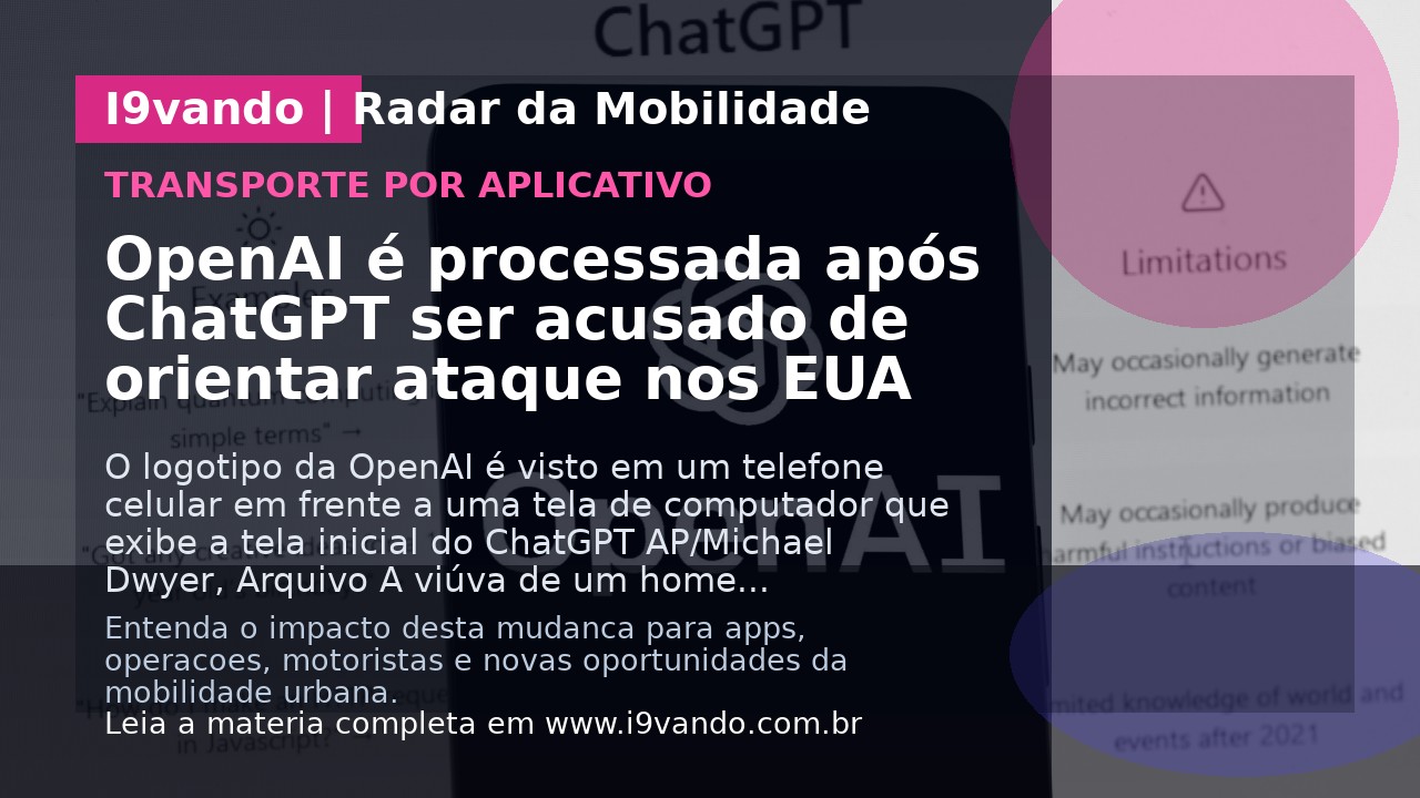 OpenAI é processada após ChatGPT ser acusado de orientar ataque nos EUA