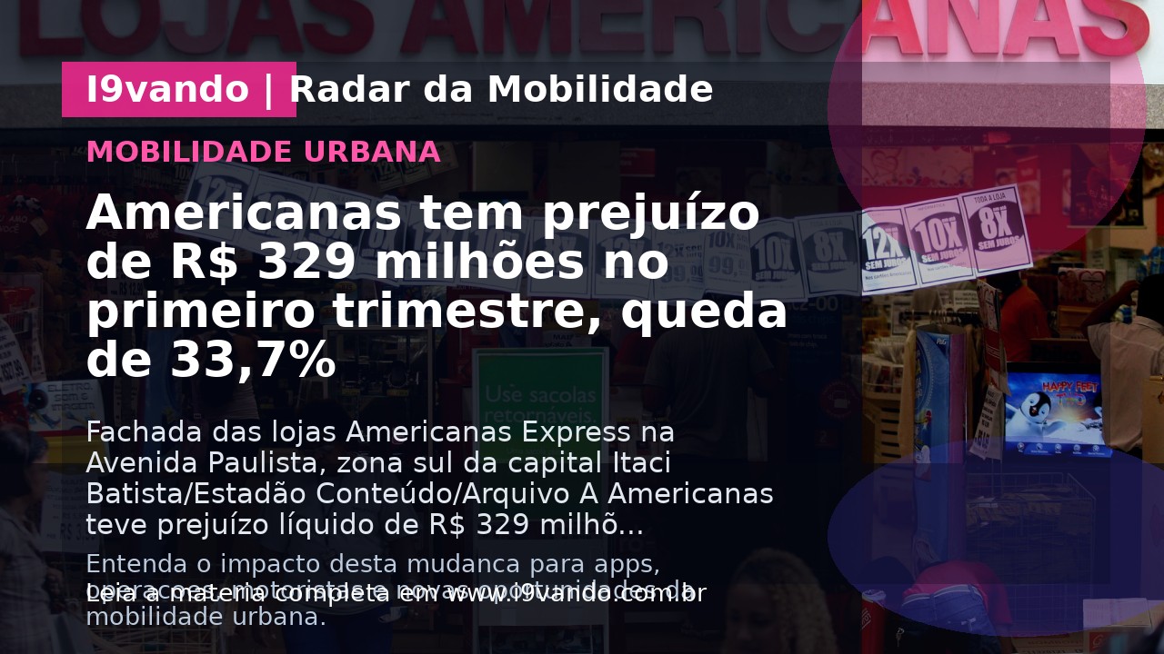 Americanas tem prejuízo de R$ 329 milhões no primeiro trimestre, queda de 33,7%