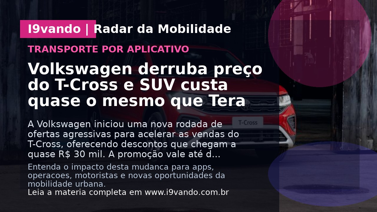 Volkswagen derruba preço do T-Cross e SUV custa quase o mesmo que Tera