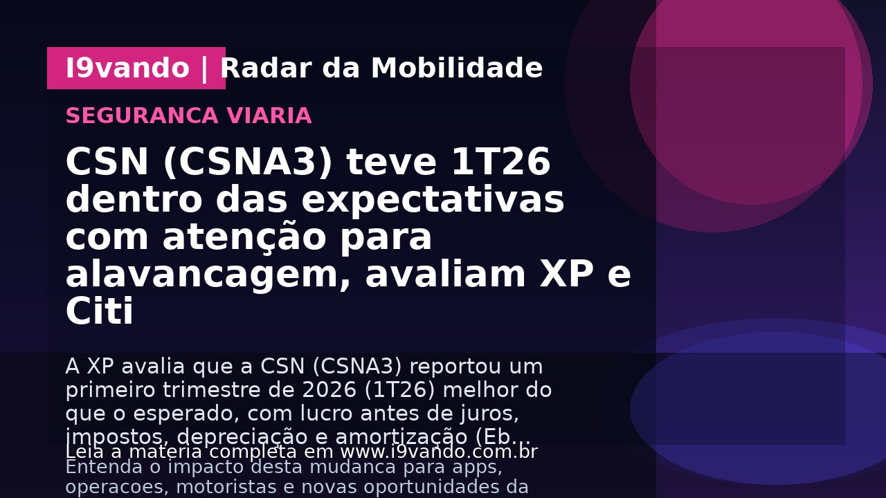 CSN (CSNA3) teve 1T26 dentro das expectativas com atenção para alavancagem, avaliam XP e Citi