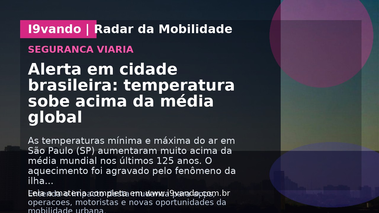 Alerta em cidade brasileira: temperatura sobe acima da média global