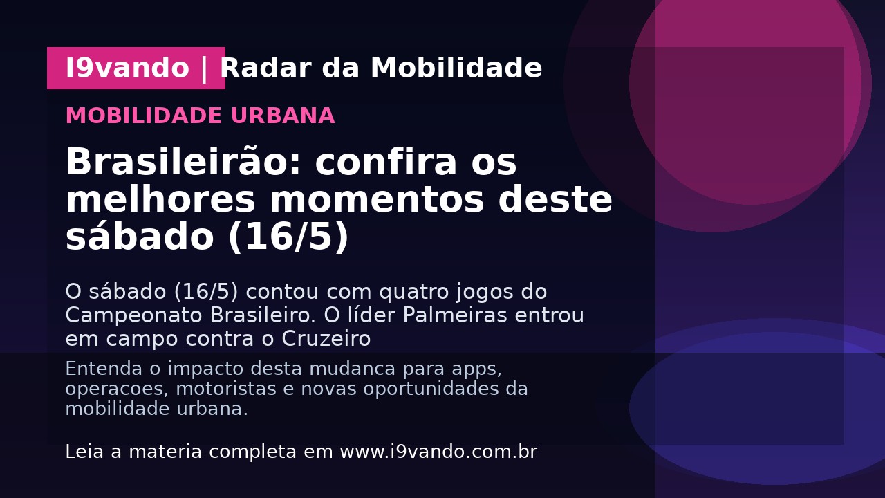 Brasileirão: confira os melhores momentos deste sábado (16/5)