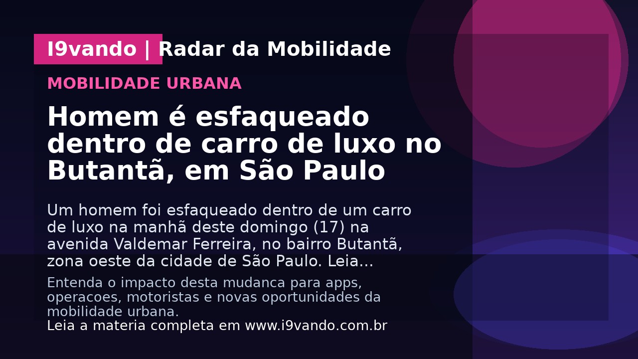 Homem é esfaqueado dentro de carro de luxo no Butantã, em São Paulo