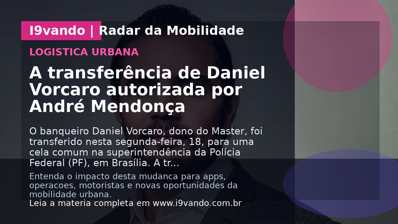A transferência de Daniel Vorcaro autorizada por André Mendonça