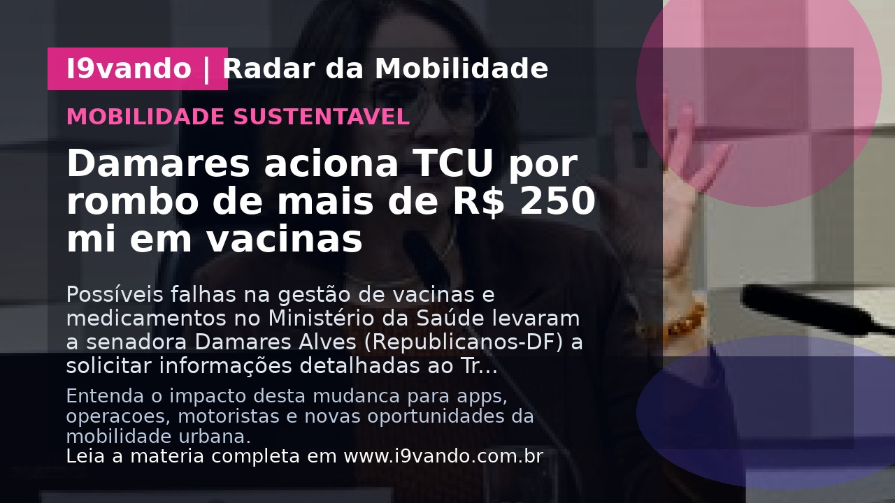 Damares aciona TCU por rombo de mais de R$ 250 mi em vacinas
