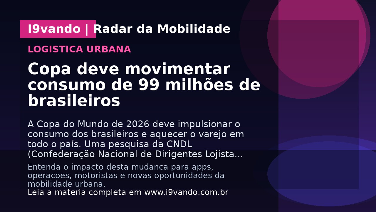 Copa deve movimentar consumo de 99 milhões de brasileiros