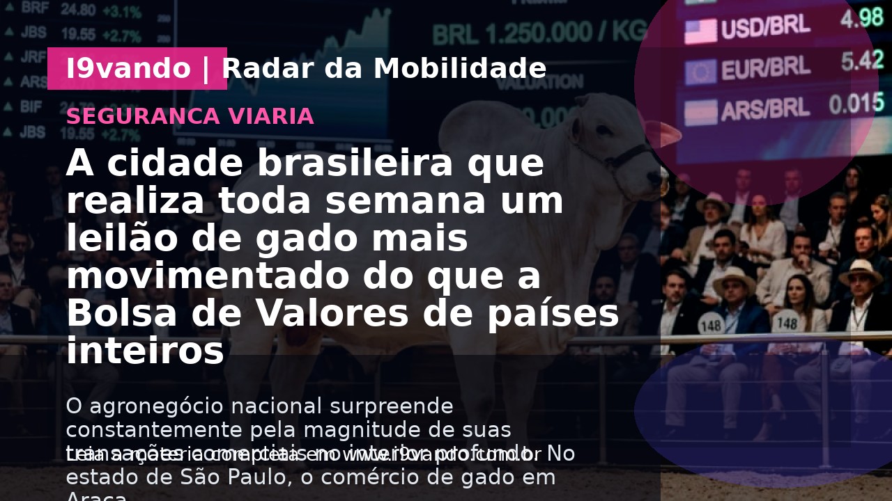 A cidade brasileira que realiza toda semana um leilão de gado mais movimentado do que a Bolsa de Valores de países inteiros