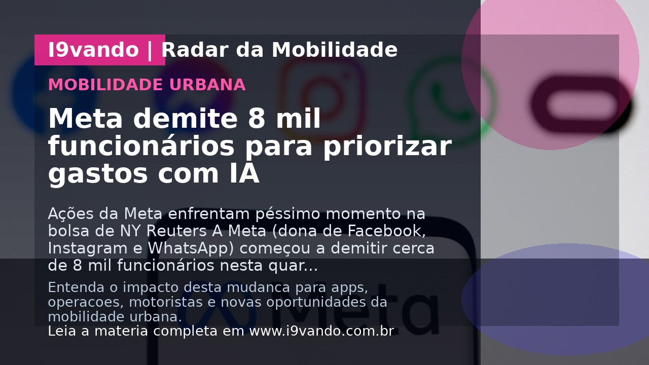 Meta demite 8 mil funcionários para priorizar gastos com IA