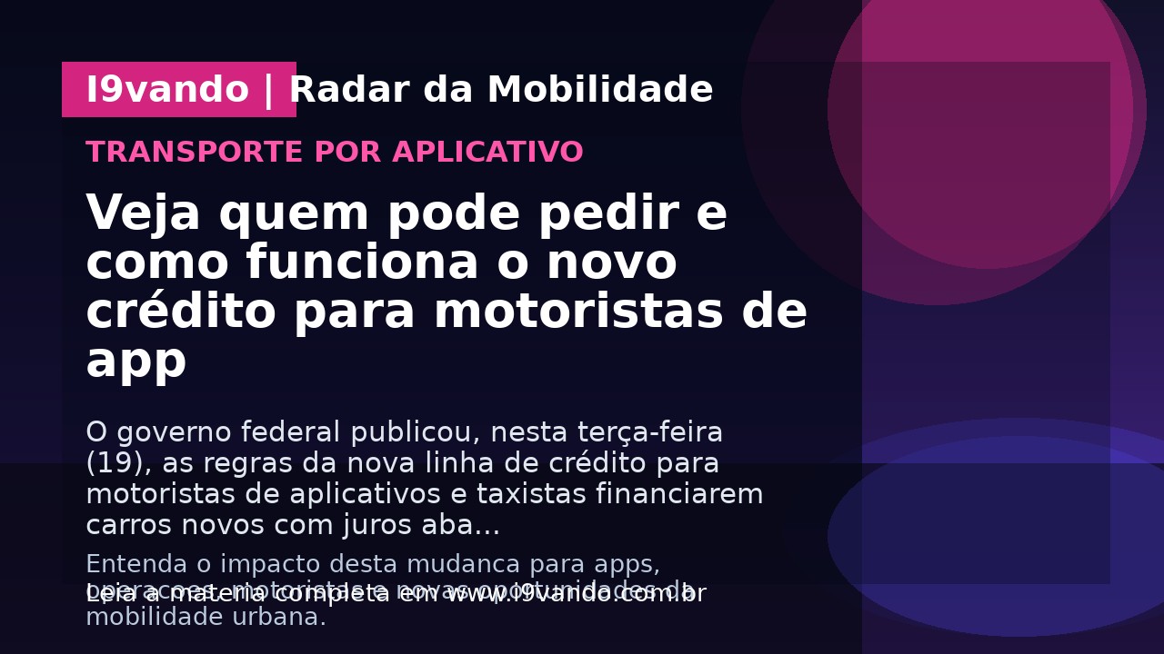 Veja quem pode pedir e como funciona o novo crédito para motoristas de app