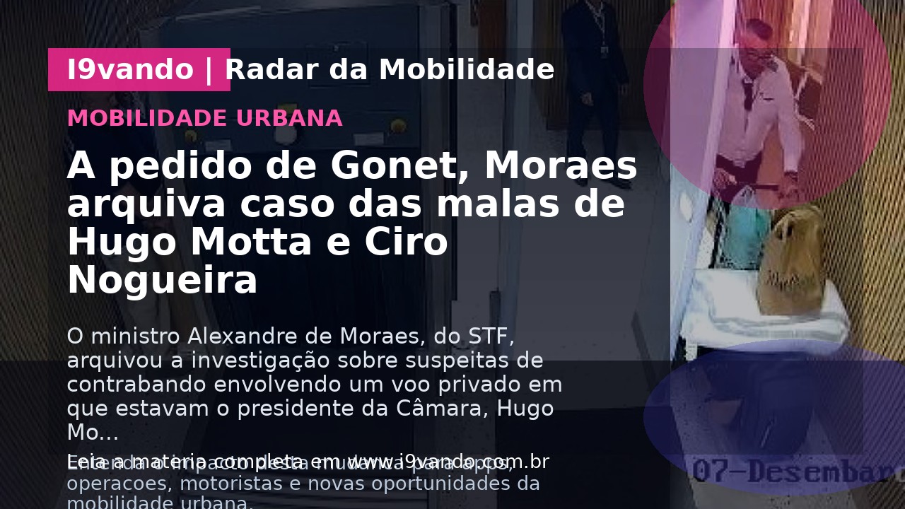 A pedido de Gonet, Moraes arquiva caso das malas de Hugo Motta e Ciro Nogueira
