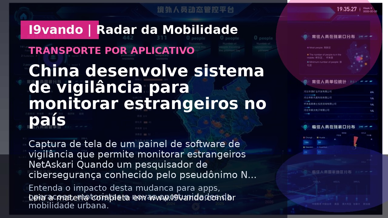 China desenvolve sistema de vigilância para monitorar estrangeiros no país
