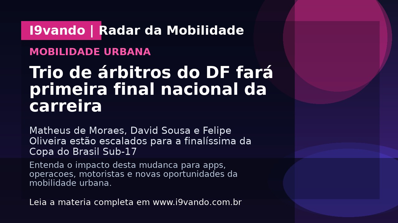 Trio de árbitros do DF fará primeira final nacional da carreira
