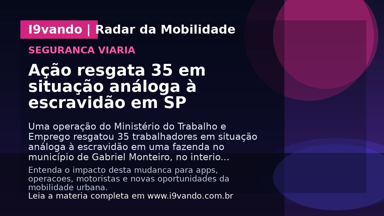 Ação resgata 35 em situação análoga à escravidão em SP