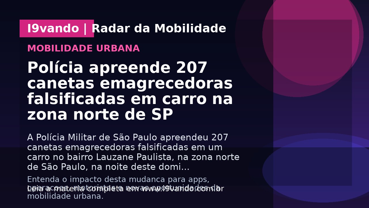 Polícia apreende 207 canetas emagrecedoras falsificadas em carro na zona norte de SP