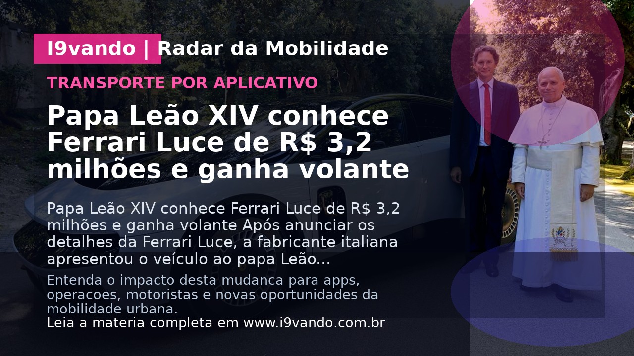 Papa Leão XIV conhece Ferrari Luce de R$ 3,2 milhões e ganha volante