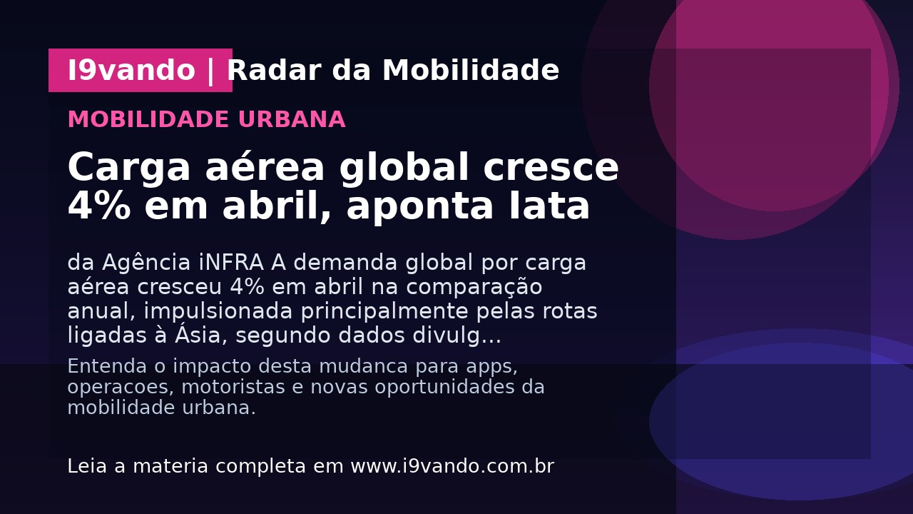 Carga aérea global cresce 4% em abril, aponta Iata