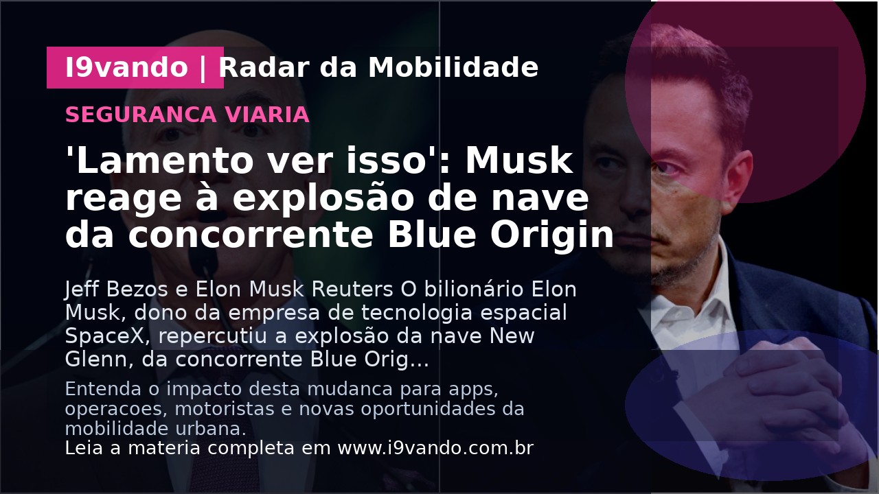 'Lamento ver isso': Musk reage à explosão de nave da concorrente Blue Origin