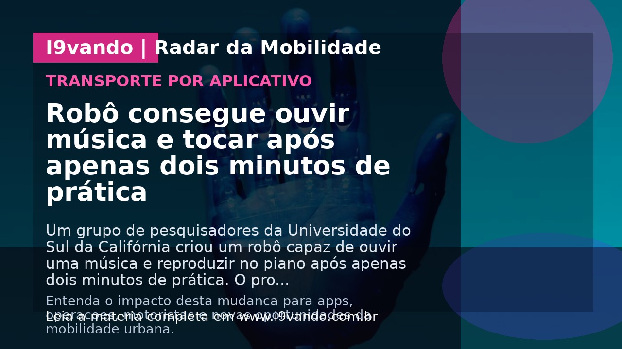 Robô consegue ouvir música e tocar após apenas dois minutos de prática