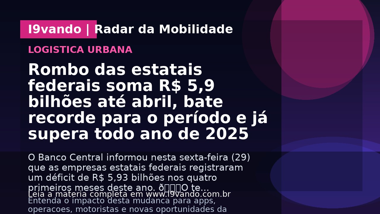 Rombo das estatais federais soma R$ 5,9 bilhões até abril, bate recorde para o período e já supera todo ano de 2025