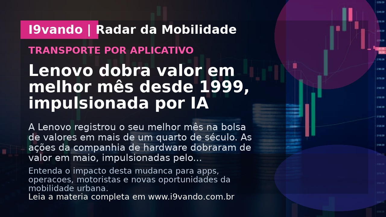 Lenovo dobra valor em melhor mês desde 1999, impulsionada por IA