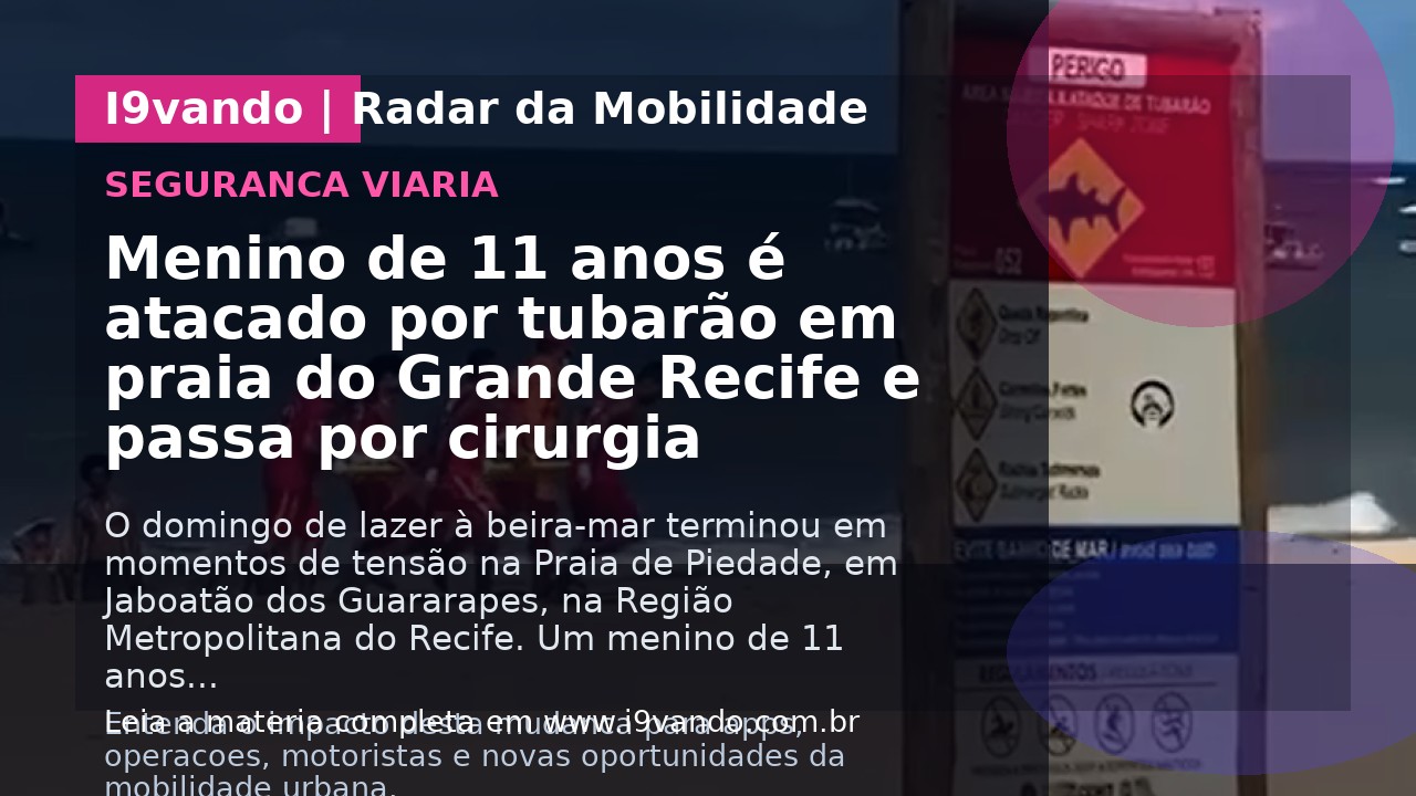 Menino de 11 anos é atacado por tubarão em praia do Grande Recife e passa por cirurgia
