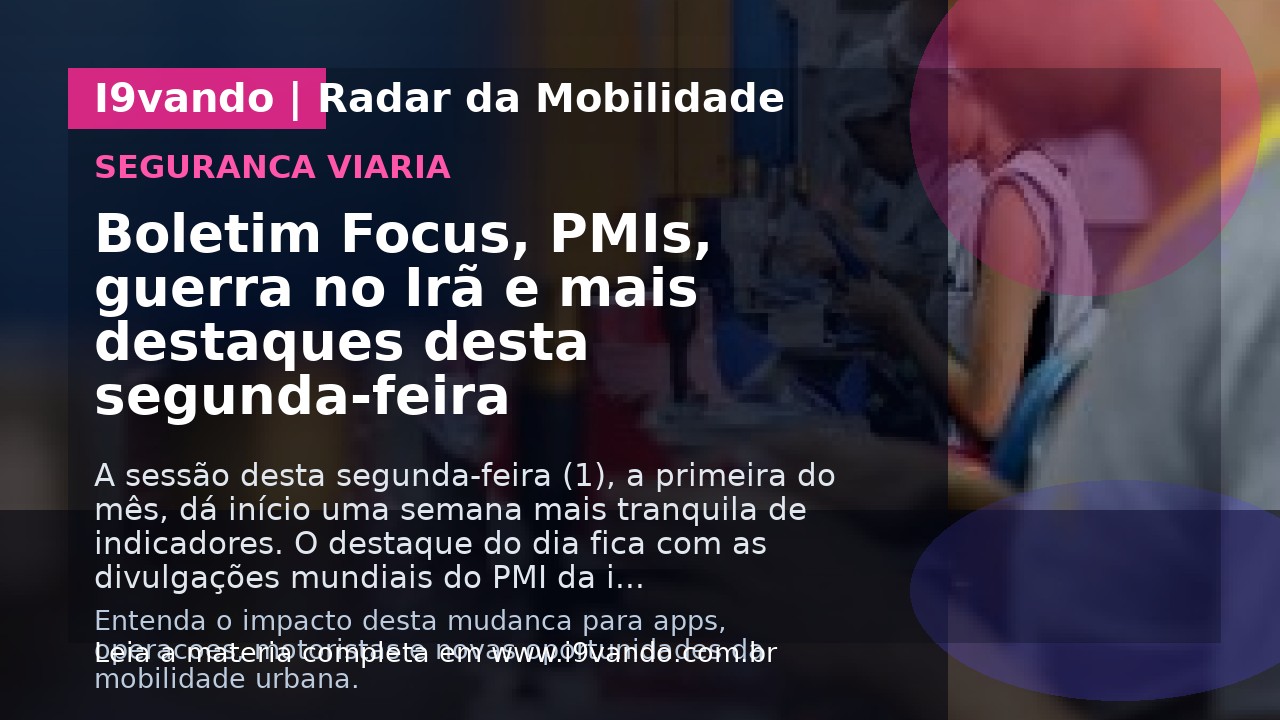 Boletim Focus, PMIs, guerra no Irã e mais destaques desta segunda-feira