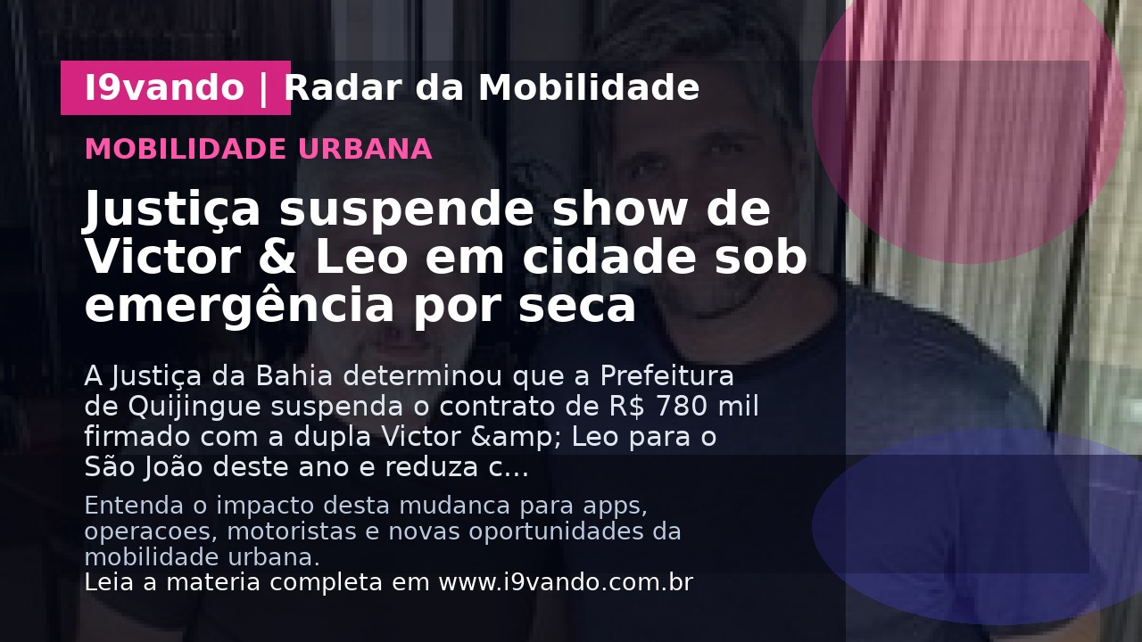 Justiça suspende show de Victor & Leo em cidade sob emergência por seca