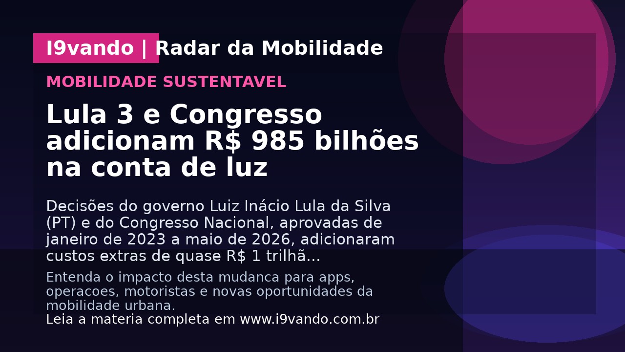 Lula 3 e Congresso adicionam R$ 985 bilhões na conta de luz