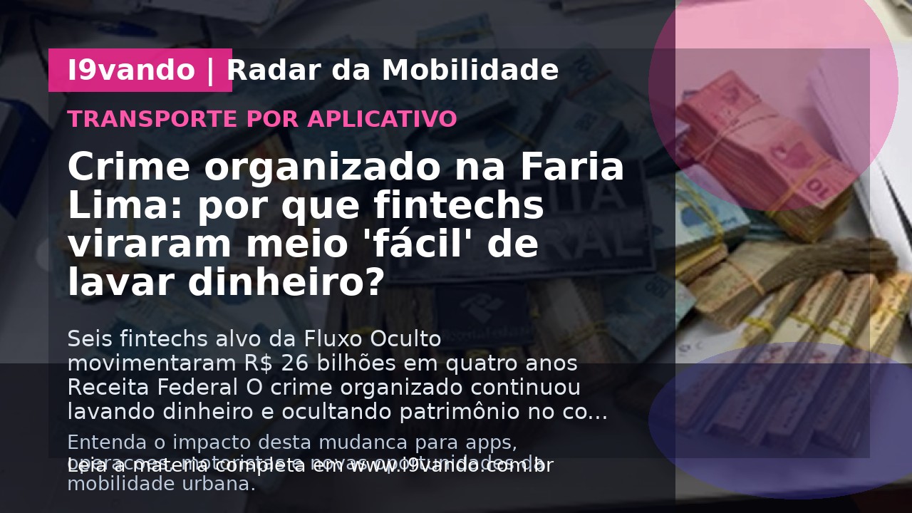 Crime organizado na Faria Lima: por que fintechs viraram meio 'fácil' de lavar dinheiro?