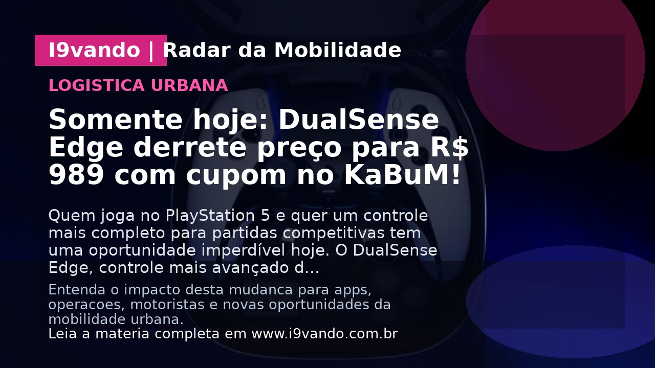 Somente hoje: DualSense Edge derrete preço para R$ 989 com cupom no KaBuM!