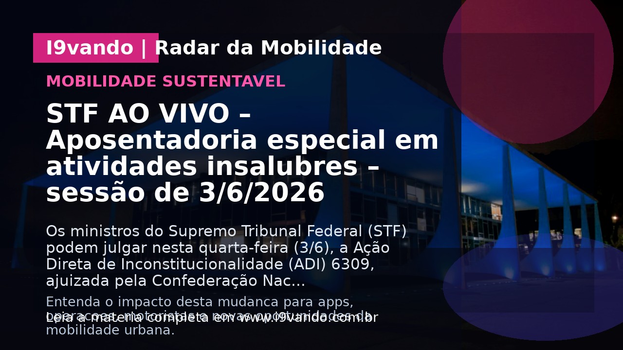 STF AO VIVO – Aposentadoria especial em atividades insalubres – sessão de 3/6/2026