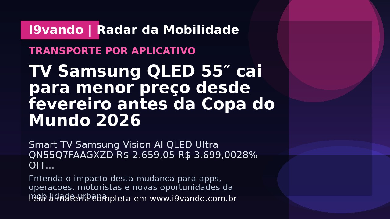 TV Samsung QLED 55″ cai para menor preço desde fevereiro antes da Copa do Mundo 2026