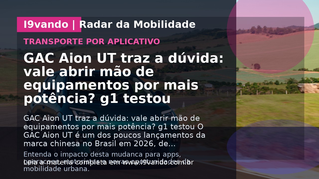 GAC Aion UT traz a dúvida: vale abrir mão de equipamentos por mais potência? g1 testou