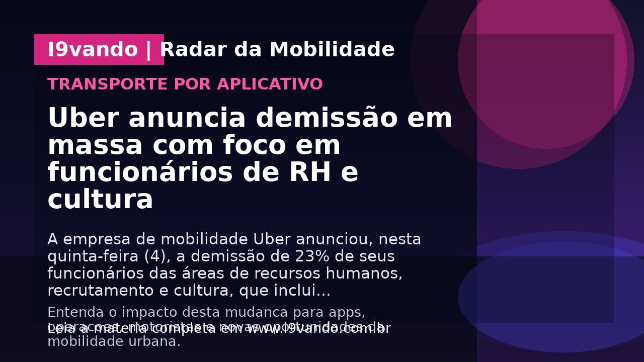 Uber anuncia demissão em massa com foco em funcionários de RH e cultura