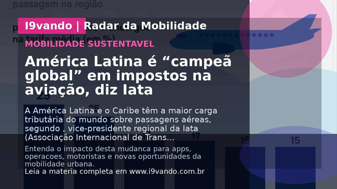 América Latina é “campeã global” em impostos na aviação, diz Iata