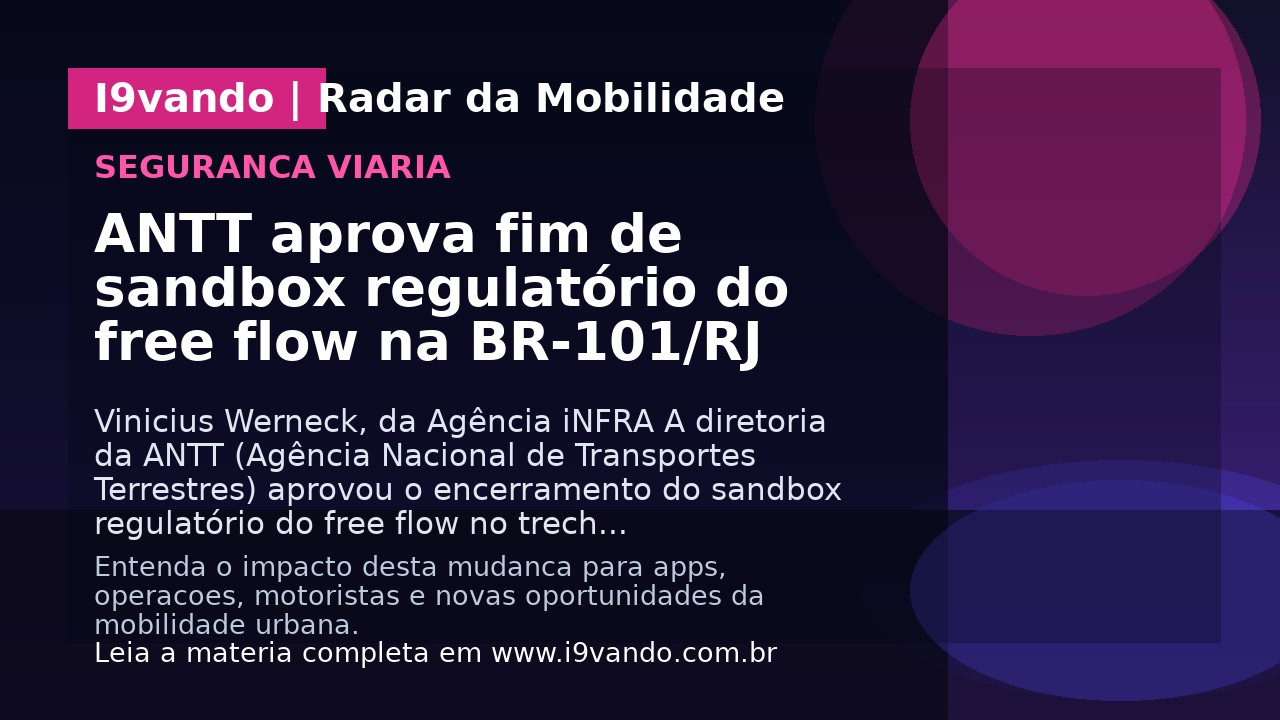 ANTT aprova fim de sandbox regulatório do free flow na BR-101/RJ
