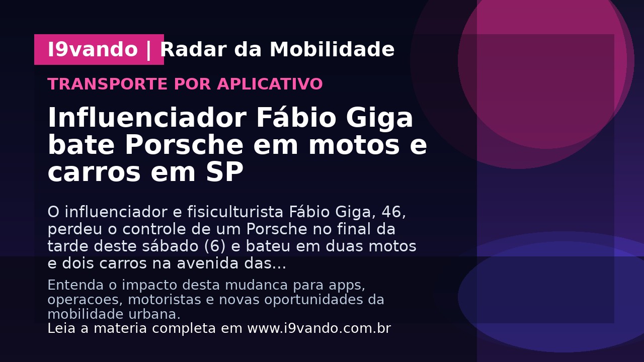 Influenciador Fábio Giga bate Porsche em motos e carros em SP