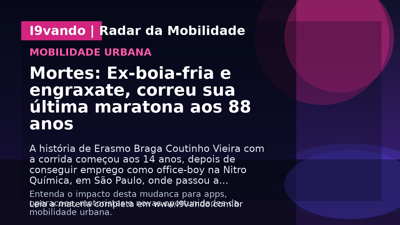 Mortes: Ex-boia-fria e engraxate, correu sua última maratona aos 88 anos